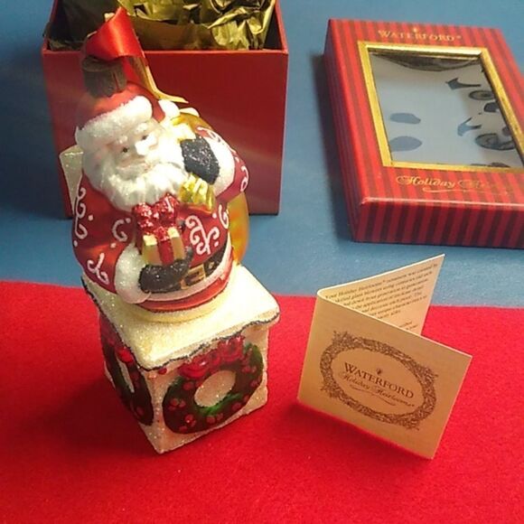 Waterford Holiday Heirlooms Christmas Santa Jack in the Box Ornament - Picture 8 of 8